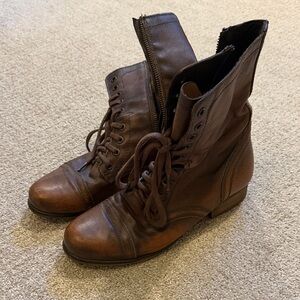 Steve Madden Dark Brown Combat Boots